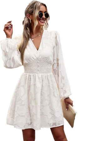 Robe Simple Manche 3/4 Pour Mariage Champêtre